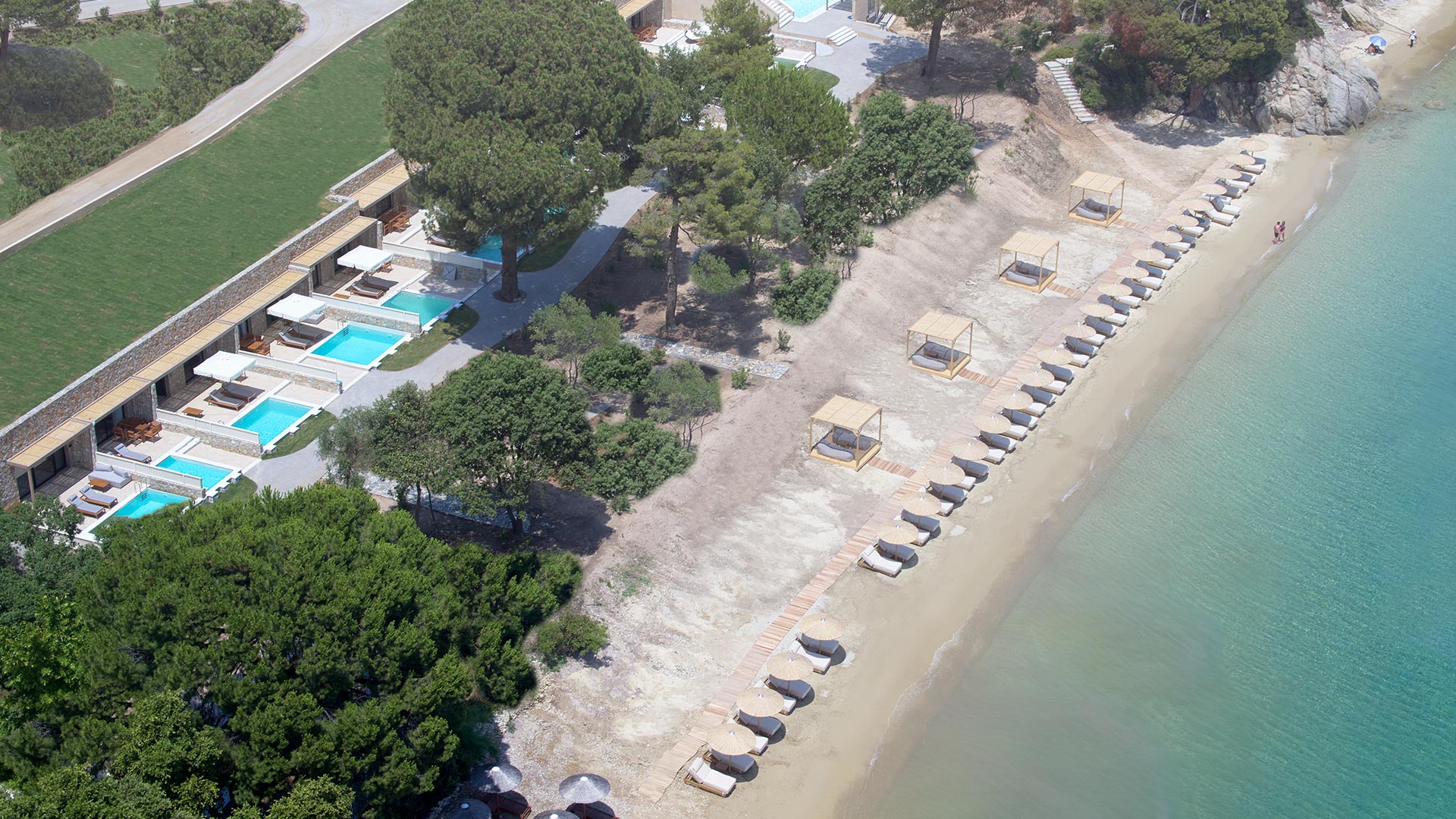 beach aerial elivi skiathos